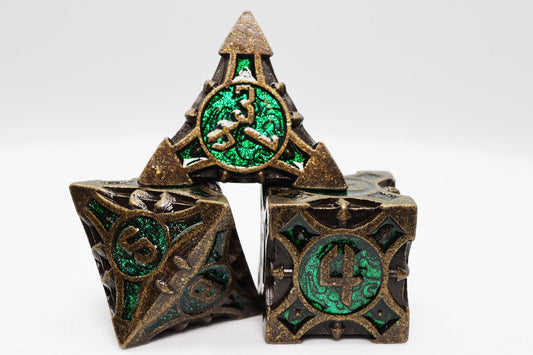 Quiver of Arrows: Ancient Forest Arrow - Metal RPG Dice Set