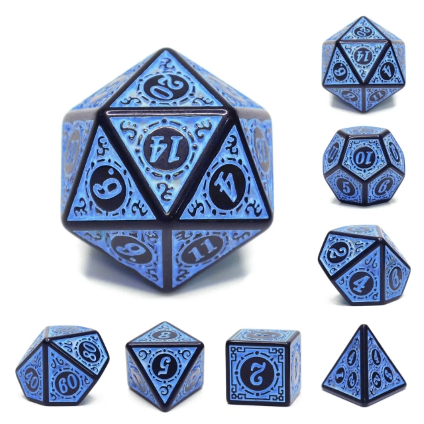 Magic Flame - Blue RPG Dice Set