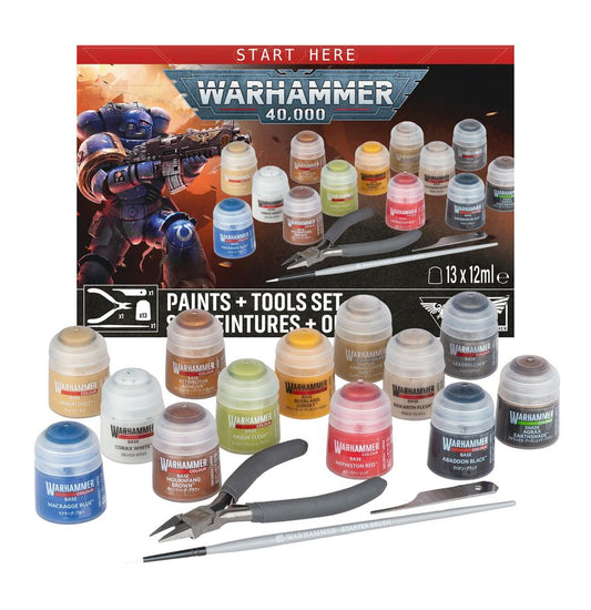 Warhammer 40k Paints + Tools Set - Best Seller