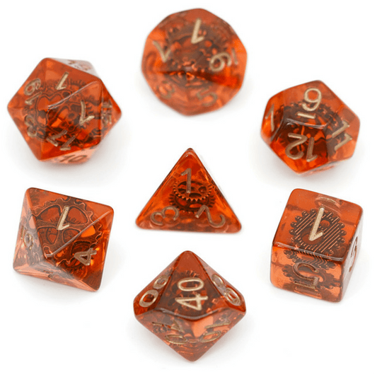 Copper Gears RPG Dice Set