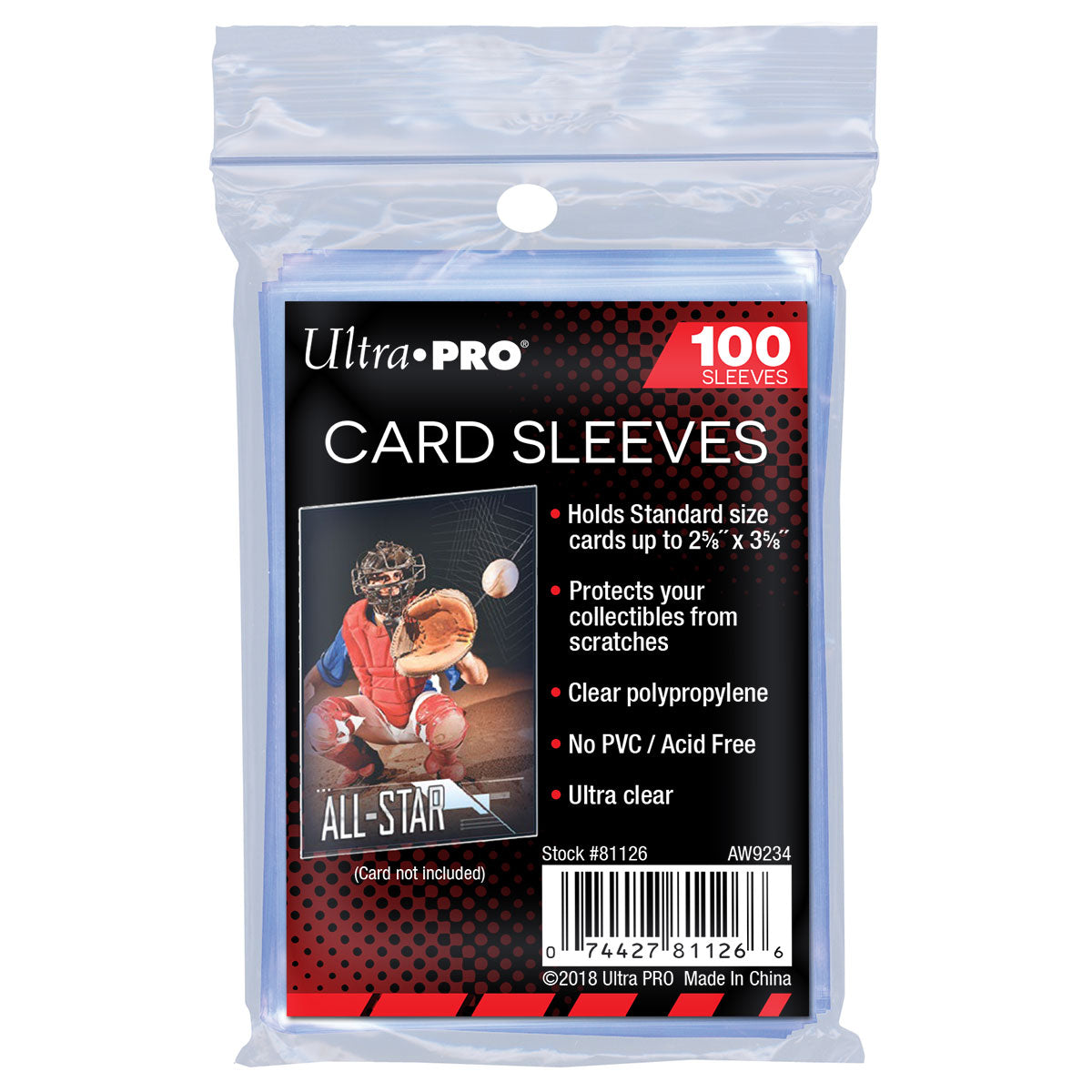 Ultra Pro 2-1/2" X 3-1/2" Soft Card Sleeves