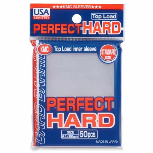 KMC Sleeves: Full Sized "Hard" Perfect Clear - USA Label 50ct